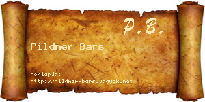 Pildner Bars névjegykártya